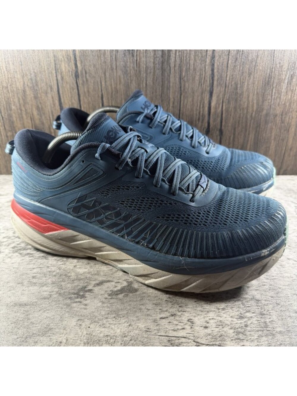 Hoka One One Bondi 7 Real Teal Size 13 EE Wide Men’s Running Shoes
